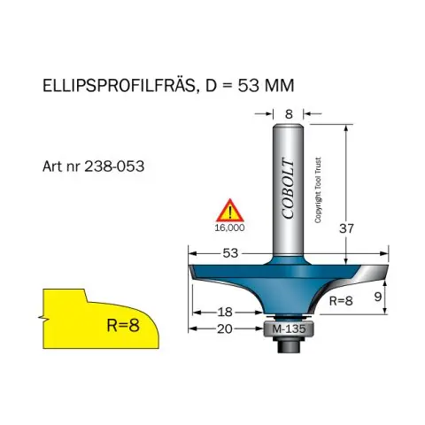 Köp online Cobolt 238-053 Profilfräs